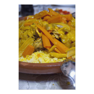 Impression Photo Maroc, Tétouan. Menu traditionnel marocain de