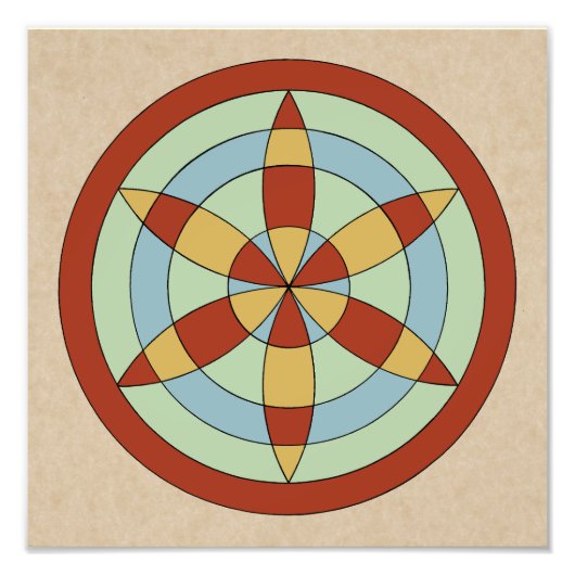 Impression Photo Marque de sortie Suffolk Hexafoil (Daisy Wheel) (Devant)