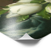 Impression Photo Martin Johnson Heade - Magnolias sur le bleu clair (Coin)