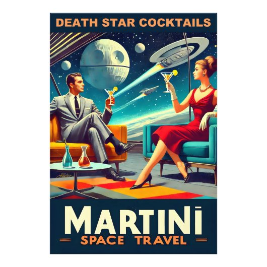 Impression Photo Martini Space Affiches de voyage Death Star Cockta (Devant)