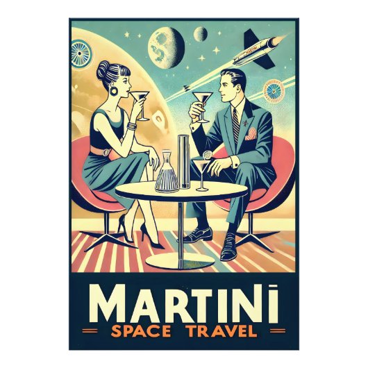 Impression Photo Martini Space Travel Affiches de l'équipage de con (Devant)