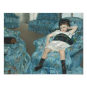 Impression Photo Mary Cassatt - Petite fille dans un fauteuil bleu (Devant)