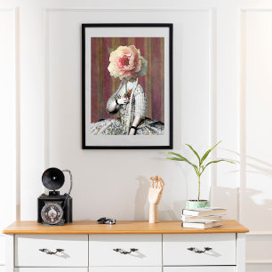Impression Photo Masque Floral Sur La Diva
