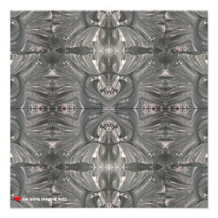 Impression Photo Masque tribal Abstrait noir blanc 1