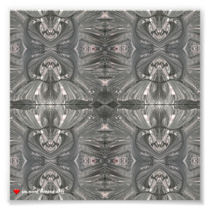 Impression Photo Masque tribal Abstrait noir blanc 3