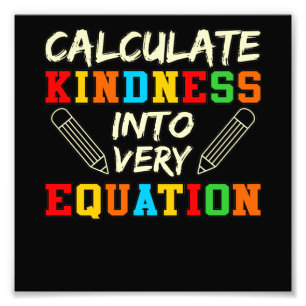 Impression Photo Math Enseignant Kindness Mathématiques Mathémati