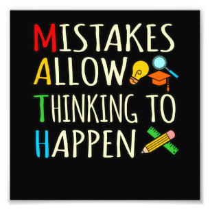 Impression Photo Math Erreurs des élèves Mathématiques Enseignan