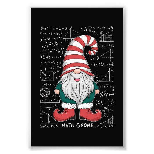 Impression Photo Math Gnome Groupe de jumelage de famille Noël (Devant)