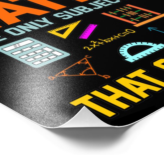 Impression Photo Math Sujet Counts Mathématique Math Enseignant (Coin)