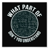 Impression Photo Math Teacher Sarcasm Mathematics Maths Student (Devant)