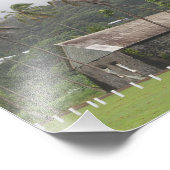 Impression Photo Maui, Église ancienne, Palmiers soufflés par le ve (Coin)