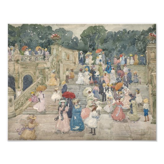 Impression Photo Maurice Prendergast - Le Pont Terrace, Centre (Devant)