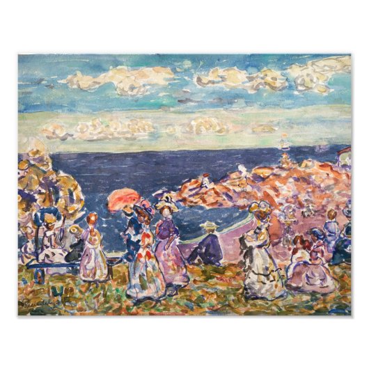 Impression Photo Maurice Prendergast - Sur la plage (Devant)