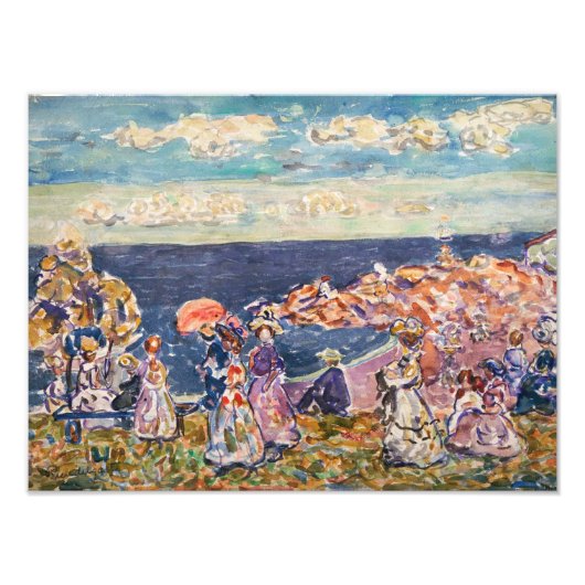 Impression Photo Maurice Prendergast - Sur la plage (Devant)