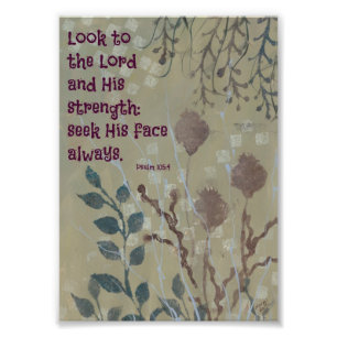 Impression Photo Mauvaises herbes bleues avec un vers de bible
