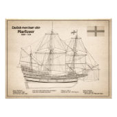 Impression Photo Mayflower - Plan directeur des navires SD (Devant)