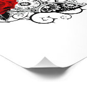 Impression Photo Mechanical Crescent with Red Roses (Coin)