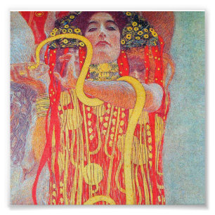 Impression Photo médizin par Gustav Klimt, art vintage, art déco,