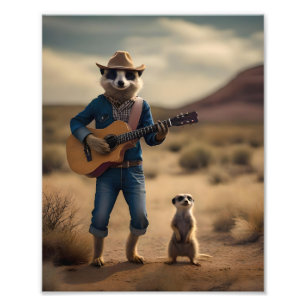 Impression Photo Meerkat Duet : Se battre ensemble en harmonie,