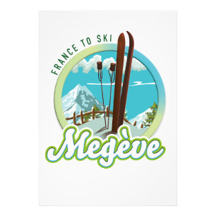 Impression Photo Megève france ski logo