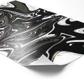 Impression Photo Meilleur art abstrait noir et blanc, peinture abst (Coin)