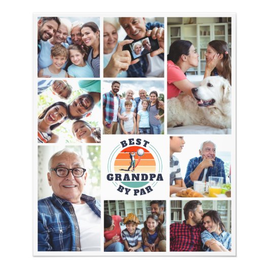 Impression Photo Meilleur Grand-Père Par Famille (Devant)