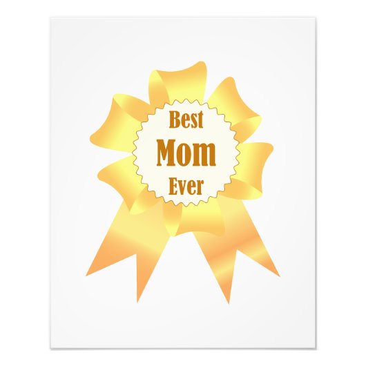 Impression Photo Meilleure maman jamais Golden Lauréat du prix ruba (Devant)