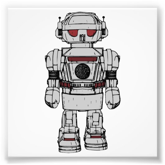 Impression Photo Meilleurs Voeux Du Robot De Jouet Alimenté À L'Ato (Devant)