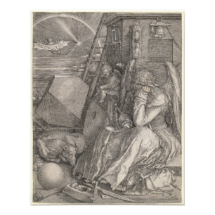 Impression Photo Melancholia I, Engraving par Albrecht Durer