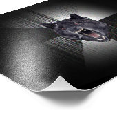 Impression Photo Mème de loup de folie (Coin)