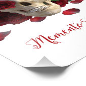 Impression Photo Memento Mori. Crâne aux roses rouges (Coin)