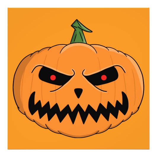 Impression Photo Menacer Jack O'Lantern Halloween (Devant)