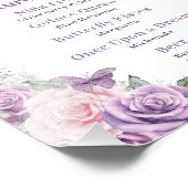 Impression Photo Menu de boissons de bar pour Quinceanera à fleurs  (Coin)