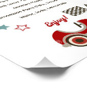 Impression Photo Menu Thématique Race Car (Coin)