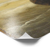 Impression Photo Mer au large de la côte, avec Spritsail Barge Post (Coin)