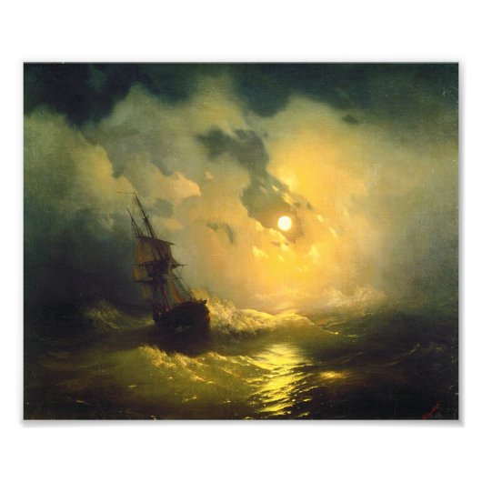 Impression Photo Mer orageuse la nuit, Aivazovsky (Devant)