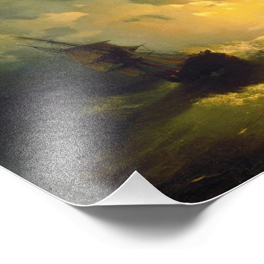 Impression Photo Mer orageuse la nuit, Aivazovsky (Coin)