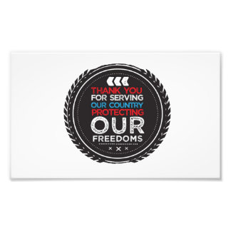 Impression Photo merci à vétéran
