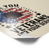 Impression Photo Merci Anciens combattants Tournesol Jour des ancie (Coin)