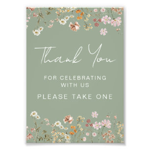 Impression Photo Merci de Célébrer avec Nous Fleur Sauvage