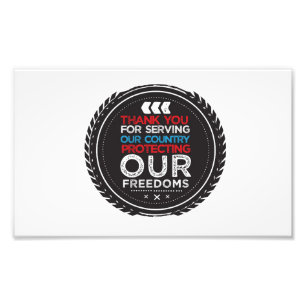 Impression Photo merci du vétéran