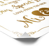 Impression Photo merci jour spécial mariage signe or (Coin)