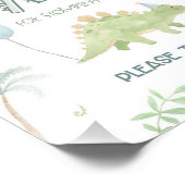 Impression Photo Merci Pour Provenir Dinosaure Anniversaire Faveur  (Coin)