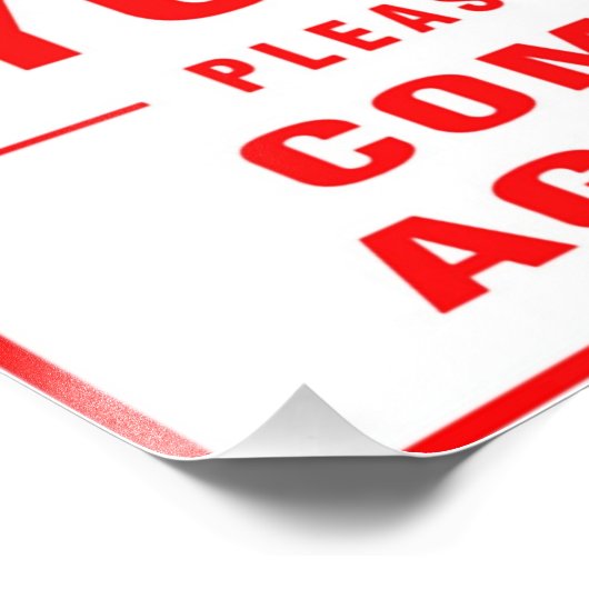 Impression Photo Merci Revenez S'Il Vous Plaît (Coin)