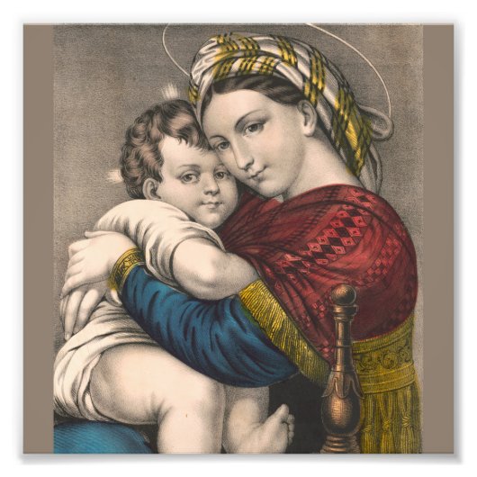 Impression Photo Mère épouse avec bébé Jésus  (Devant)