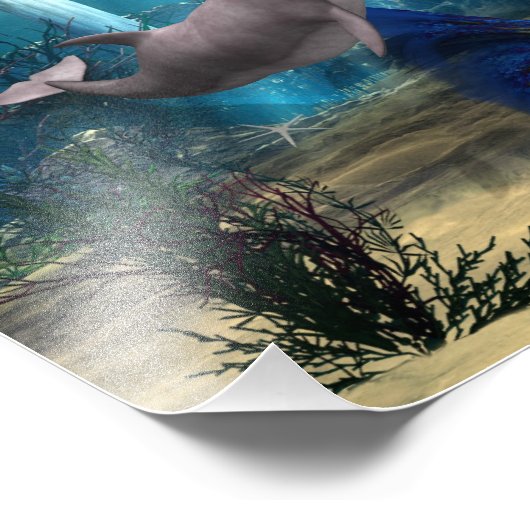 Impression Photo Mermaid et Dolphin (Coin)