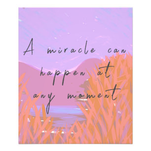 Impression Photo Message de miracle d'art inspiré