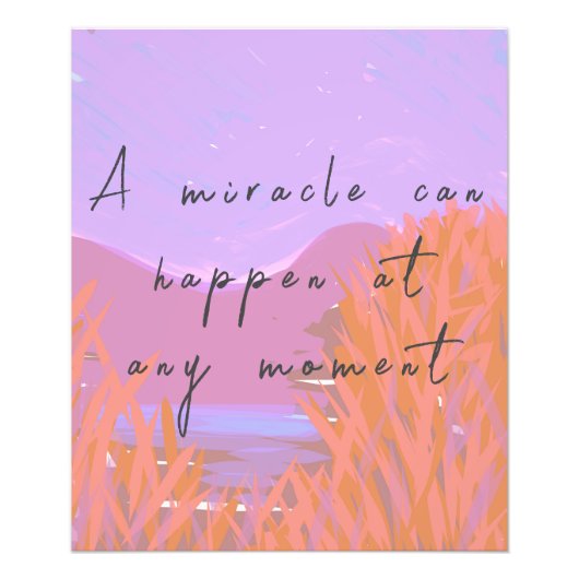 Impression Photo Message de miracle d'art inspiré (Devant)