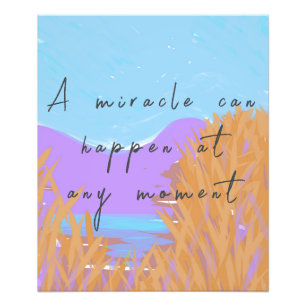 Impression Photo Message de miracle d'art inspiré