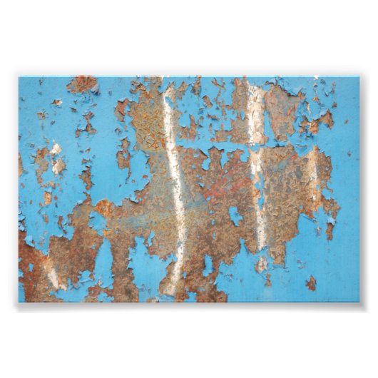 IMPRESSION PHOTO METAL CORRODED 1617 BLUE RUST TEXTURES (Devant)